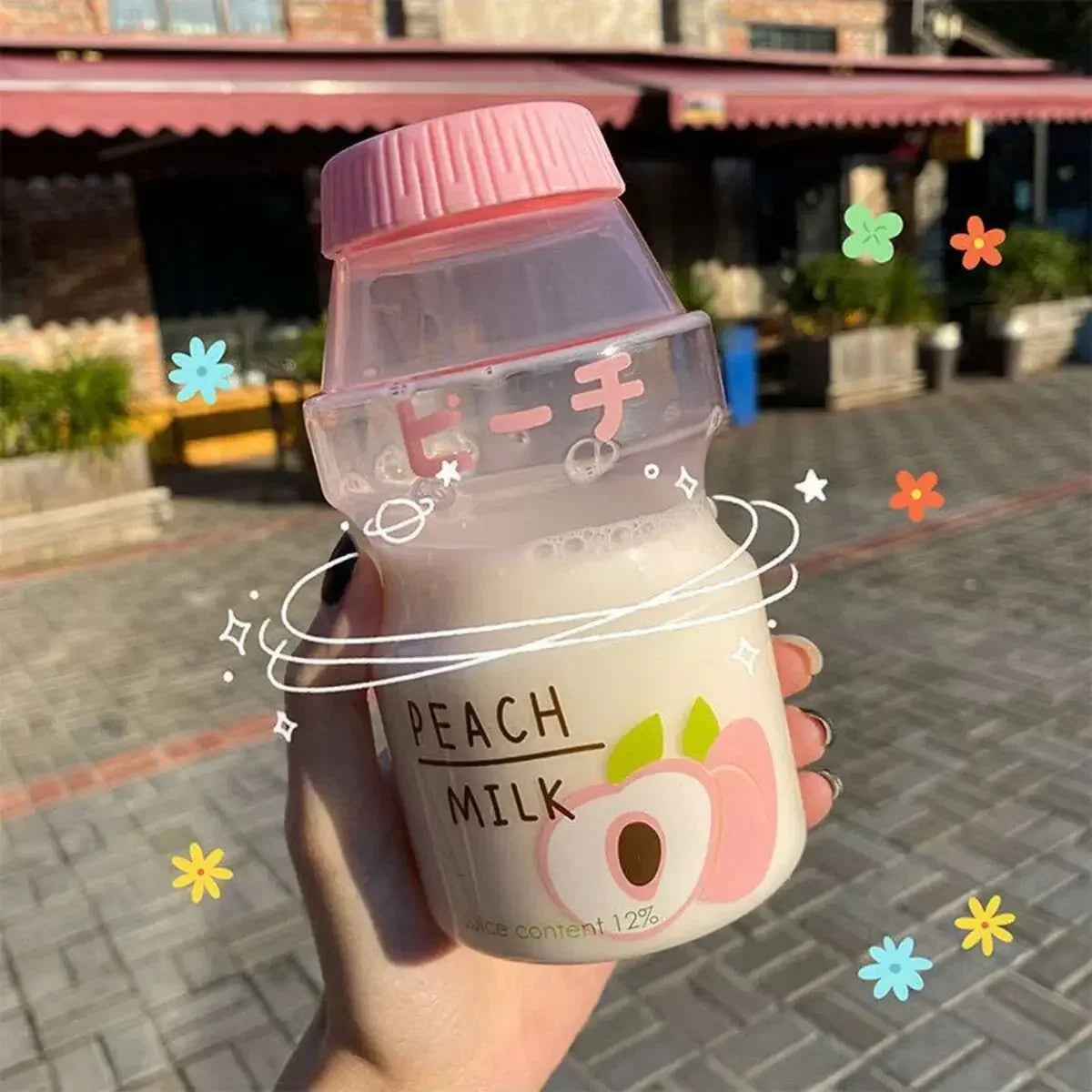 500ml Plastic Water Bottle | Cute Yakult Shape Reusable Drinkware for Kids and Adults