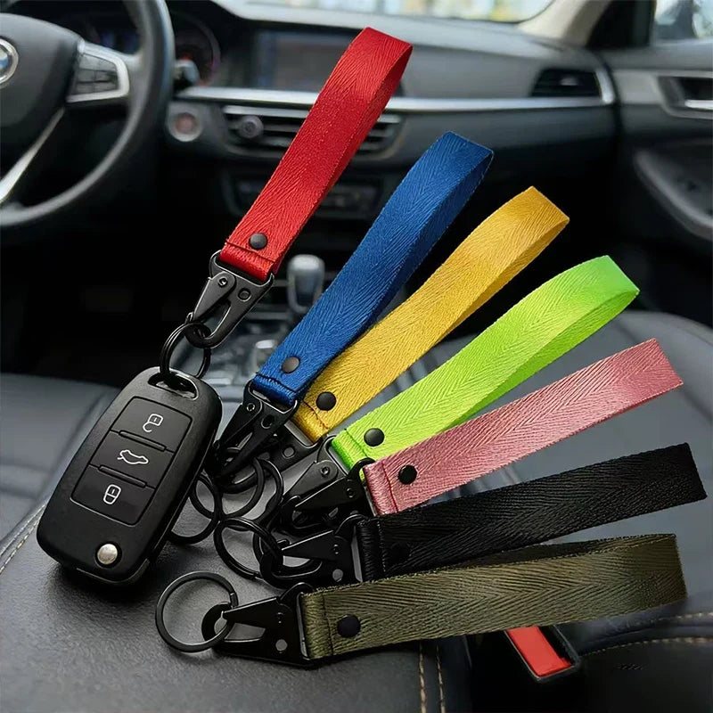 Car Wrist Cord Key Chain | Motor Racing Webbing Wristlet