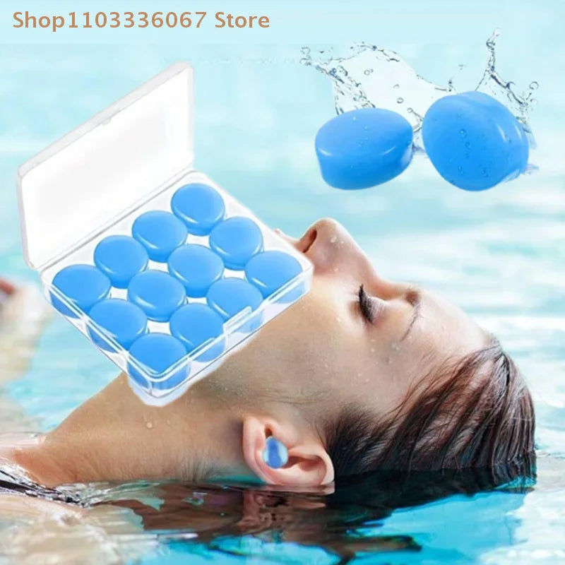 Noise Reduction Swimming Earplugs | Waterproof Silicone Sleep Ear Plugs for Snoring and Sound Insulation