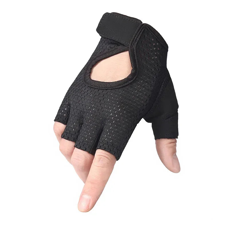 Fingerless Gym Gloves | Breathable Weightlifting Gloves with Gel Pads for Men and Women