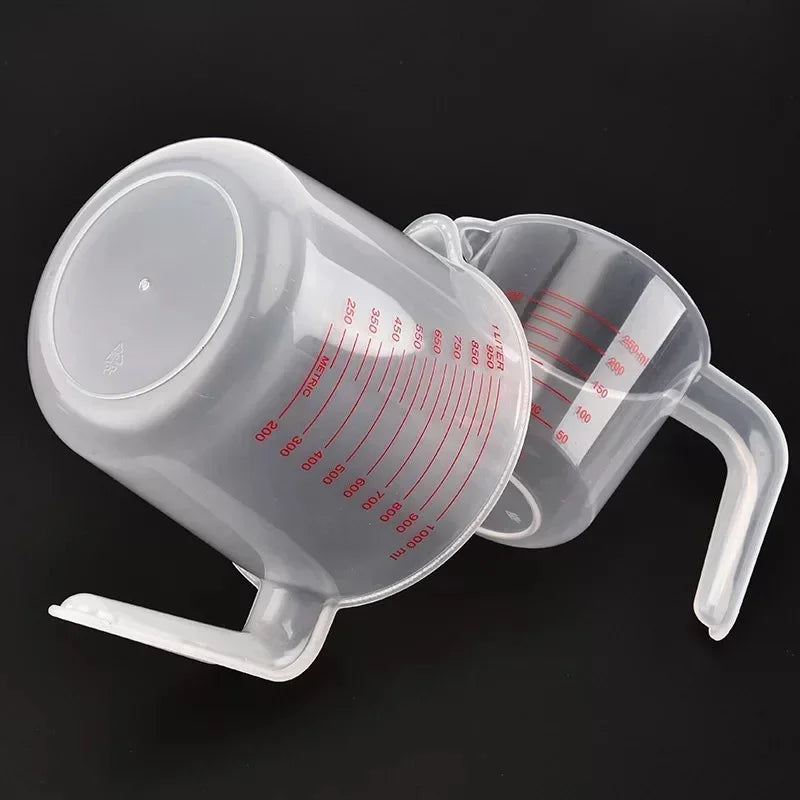 3pcs Plastic Liquid Measuring Cups Set | Baking Kitchen Tools with PVC Scale 250/500/1000ml