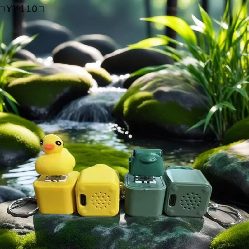 Croaking Frog Duck LED Keychain | Rechargeable Stress Relief Fidget Clicker