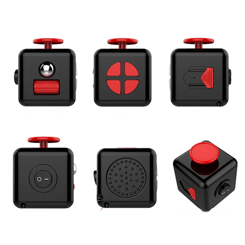 6/12 Sides Rainbow Fidget Cube | Decompression Sensory Toy for Anxiety and ADHD