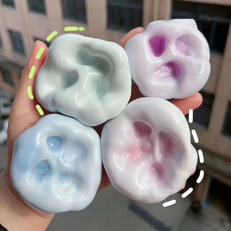 Squishy Stress Balls Rainbow Glutinous Ball Shapeable Vacuum Fidget Toy | Party Favors