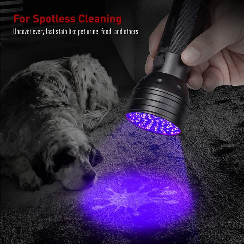 395nm UV Black Light Flashlight | Pet Urine Detector for Dog Stains and Bed Bugs