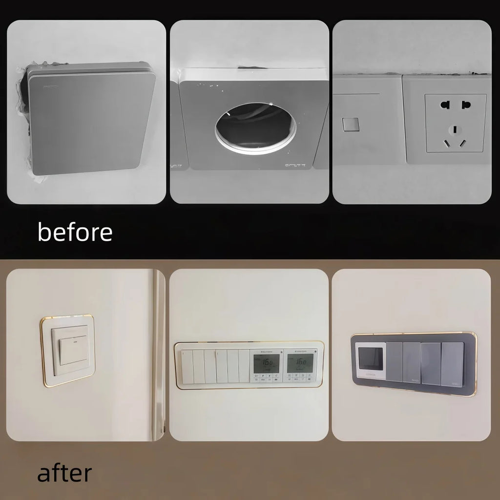 Switch Cover Decorative Frame | Non-Adhesive Acrylic Wall Plate Protector