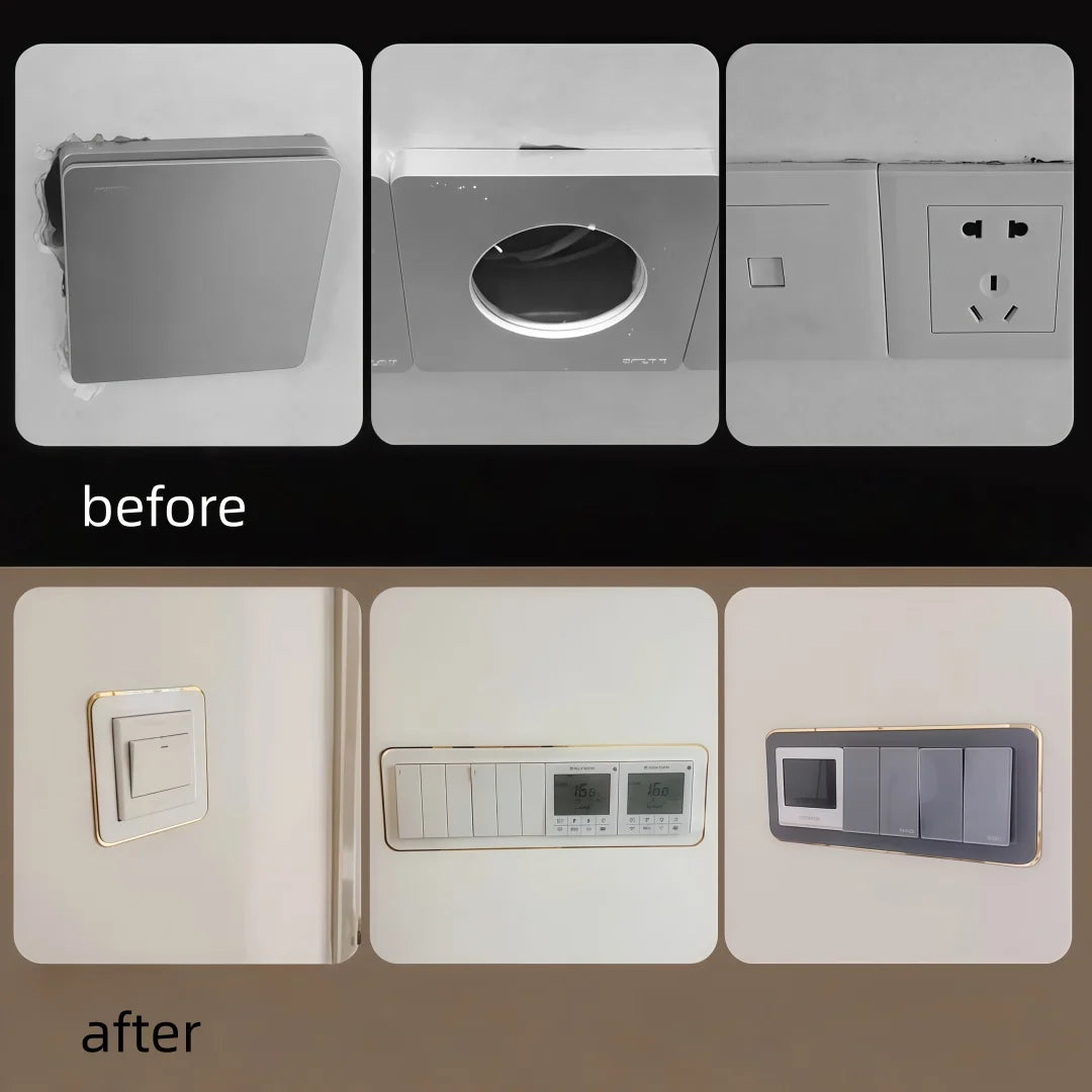 Switch Cover Decorative Frame | Non-Adhesive Acrylic Wall Plate Protector