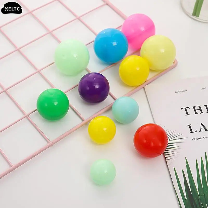 50pc Mini Clear Plastic Capsule Toy Surprise Balls | Gashapon Containers for Vending Machines