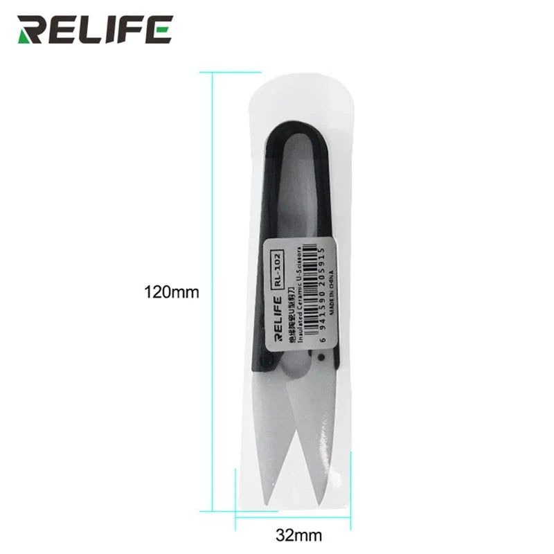 RELIFE RL-102 Ceramic Insulated U-Scissors | High Hardness Battery Cable Cutting Tool
