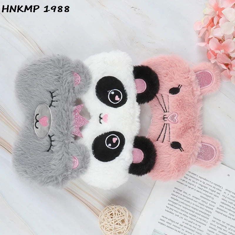 Cute Panda Eye Mask | Plush Sleep Eye Cover for Travel