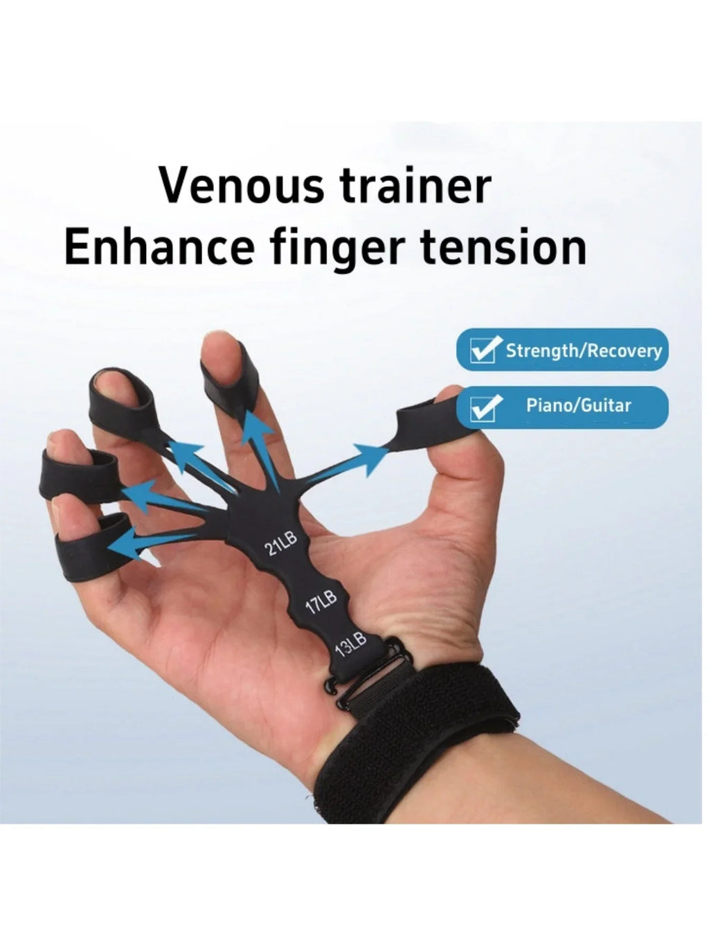 Silicone Grip Strengthener | Hand Finger Exerciser for Grip Training