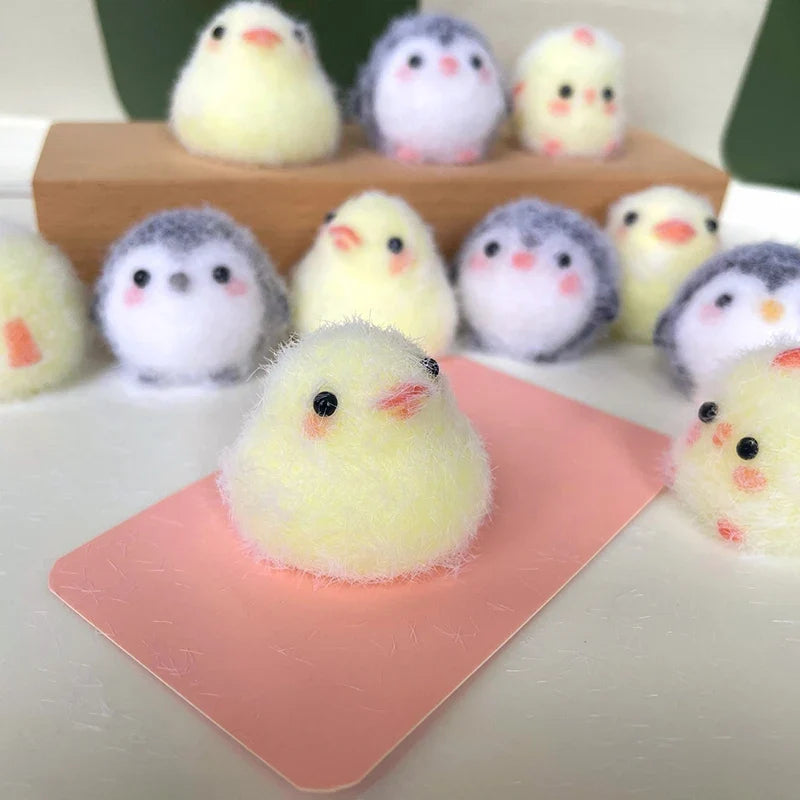 Cute Animal Squeeze Toy Stress Relief Keychain | Kawaii Silicone Pinch Toy