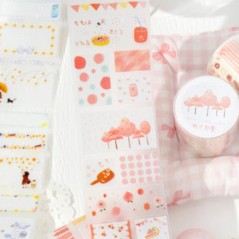 Decorative Masking Tape Roll for Junk Journal, Kraft Cards, and DIY Collage Projects