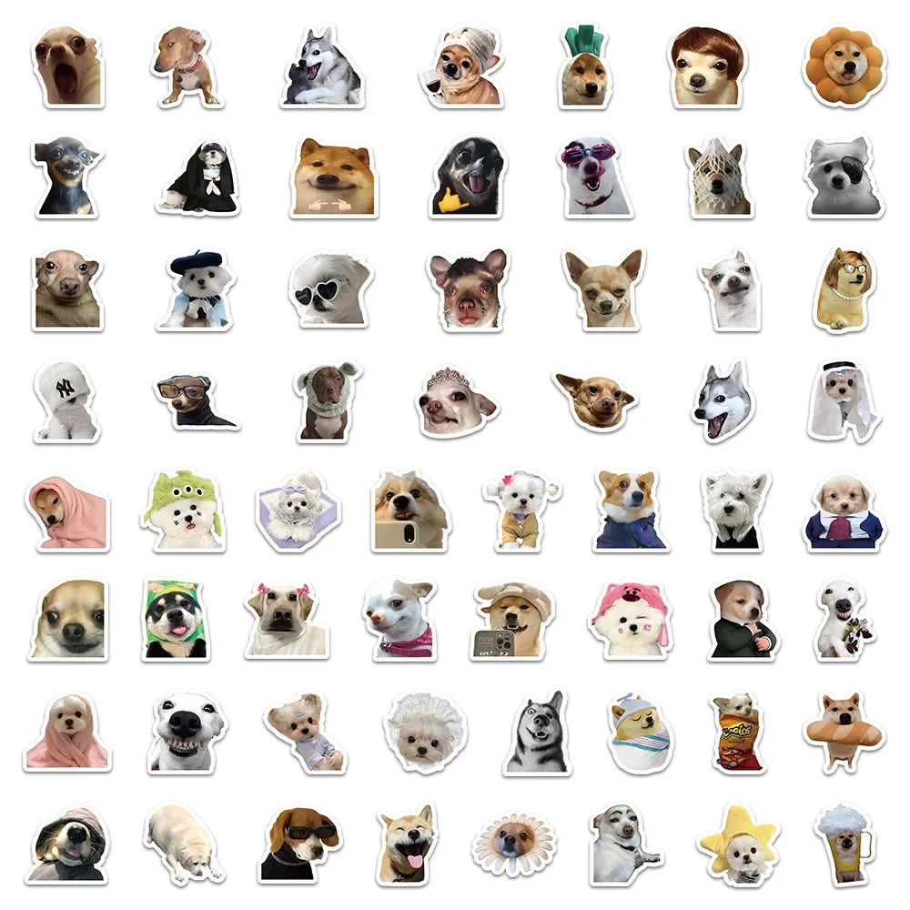 Funny Dogs Stickers | Cute Decals for Laptop, Guitar, and Water Bottle