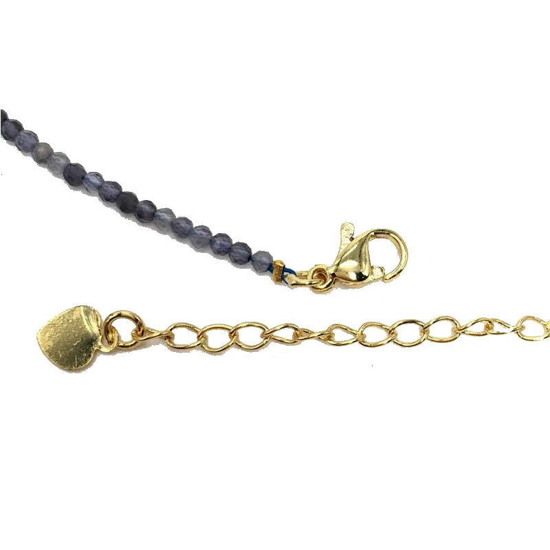 Faceted Gemstone Beaded Necklace and Bracelet Set | Natural Crystal Choker Jewelry for Men and Women