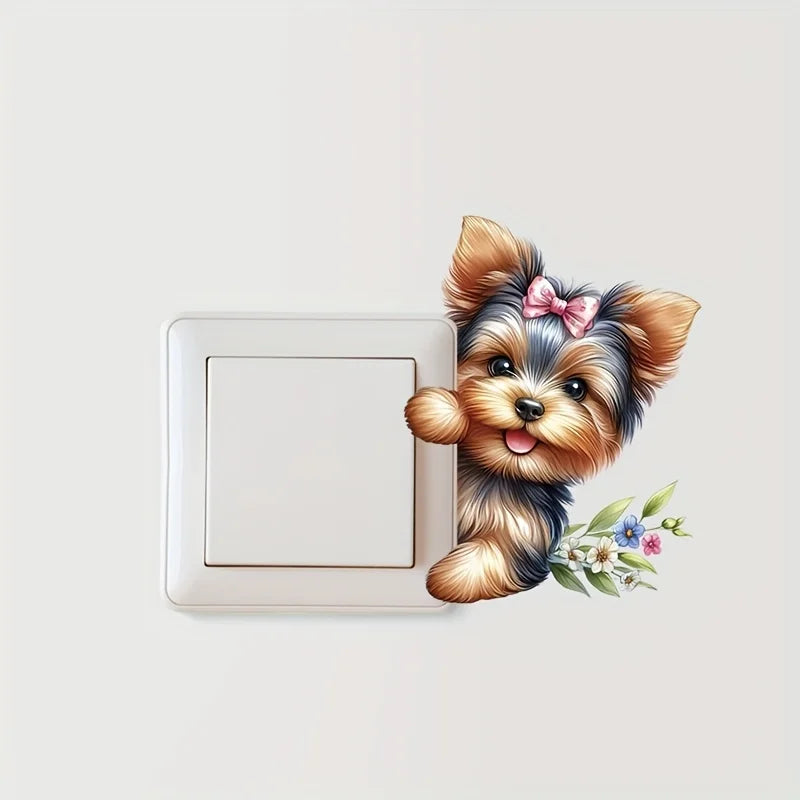 Cute Puppy Stickers for Room Decor | Removable Wall Decals