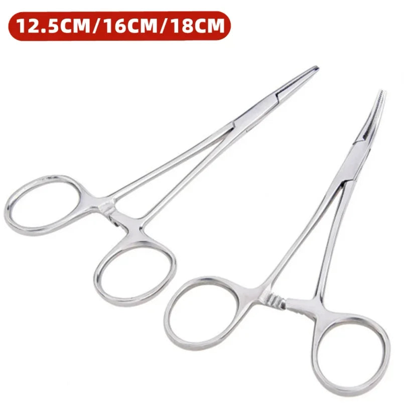 1pc Stainless Steel Hemostatic Forceps | Locking Clamps for Surgery, Fishing, and Crafting