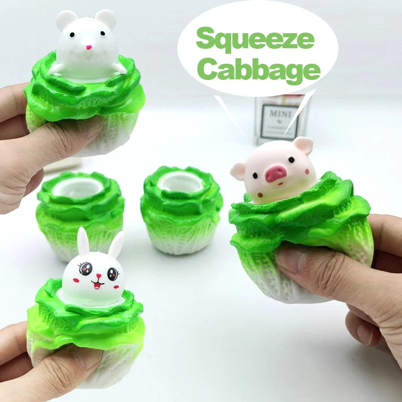 Cabbage Pig Squeeze Toy | Funny Anti-Stress Fidget Toy for Kids and Adults