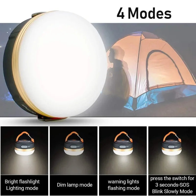 Rechargeable Camping Lantern 1200mAh | Portable LED Tent Light for Outdoor Hiking