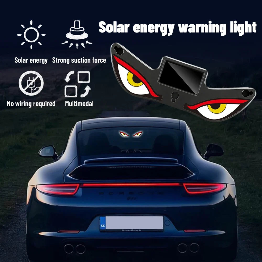 Solar Demon's Eye Car Dynamic LED Light | No Wiring Moving Eyes Car Decoration