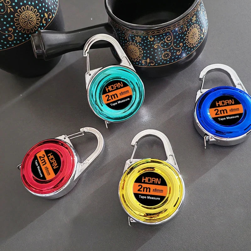 Mini Keychain Tape Measure | Portable 2m Steel Tape Ruler