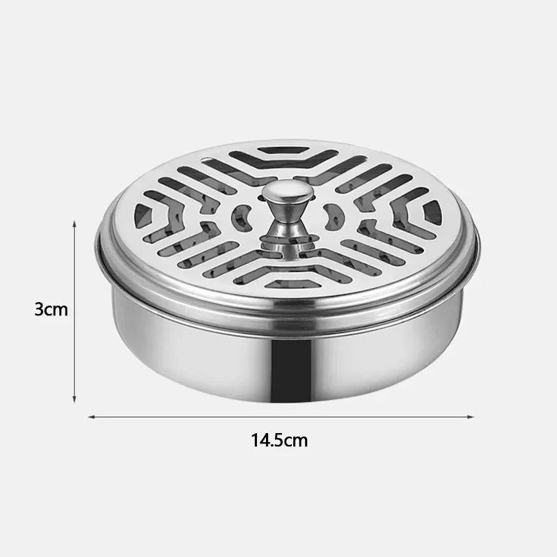 Mosquito Coil Holder with Cover | Portable Insect Repellent Rack for Home and Camping