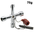 4in1 Silver Key Wrench Set | Electrical Elevator Control Cabinet Valve Inner Triangle Quadrangle Screwdriver Tool