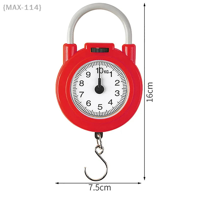Portable 10kg Hanging Mechanical Scale | Luggage & Kitchen Weight Tool