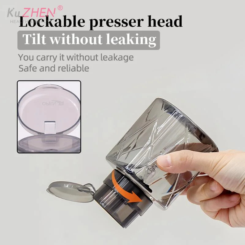Refillable Nail Polish Remover Pump Bottle | Lockable Empty Dispenser for Manicure