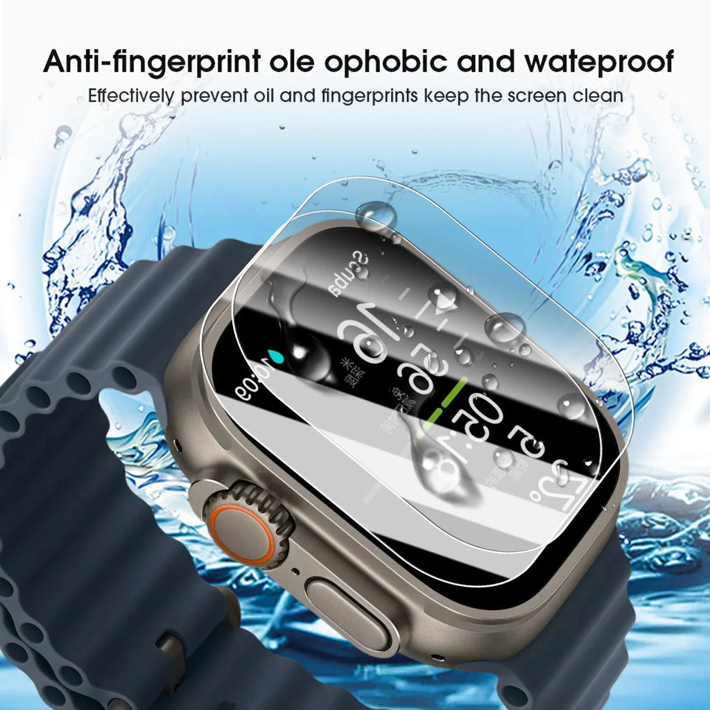 Quick Pasting Tempered Glass For Apple Watch Ultra 3/2/1 49mm Easy to Install Screen Glass Protective Film Ultra 3-2-1 49mm Film