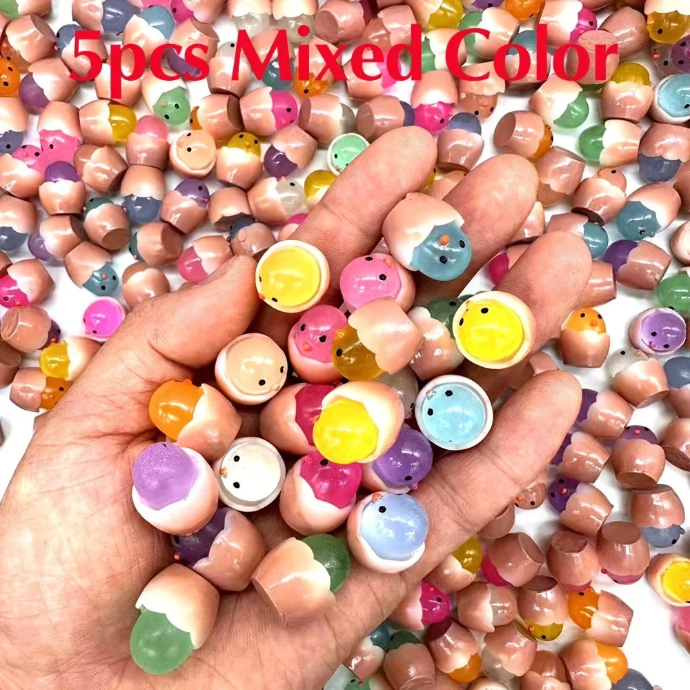 Luminous Eggshell Chick Car Decoration | Resin DIY Toy for Jewelry and Gifts
