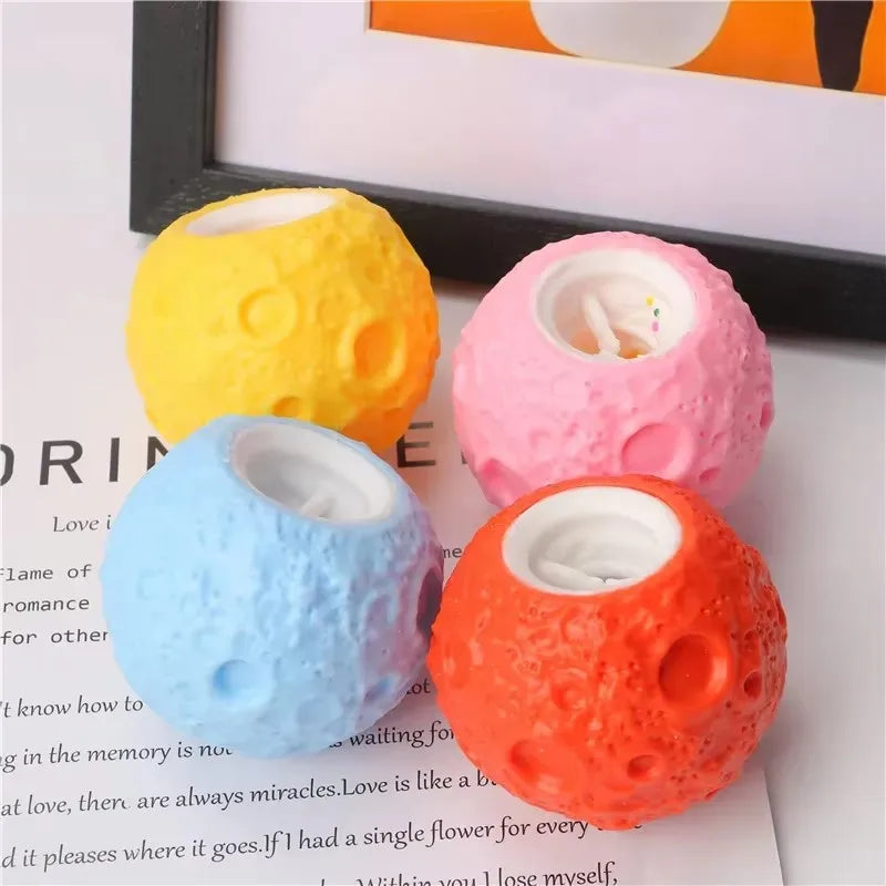 Astronaut Planet TPR Stress Relief Squeeze Toy | Sensory Pop Fidget for Adults and Kids