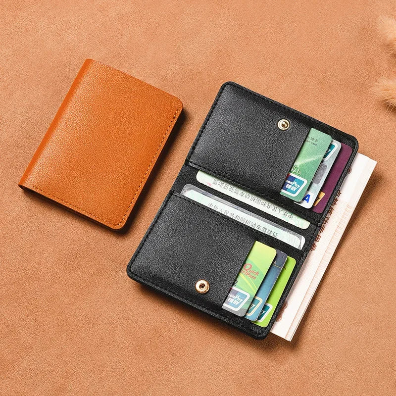 Mini Foldable Card Wallet | Unisex Soft Leather Driver's License Holder
