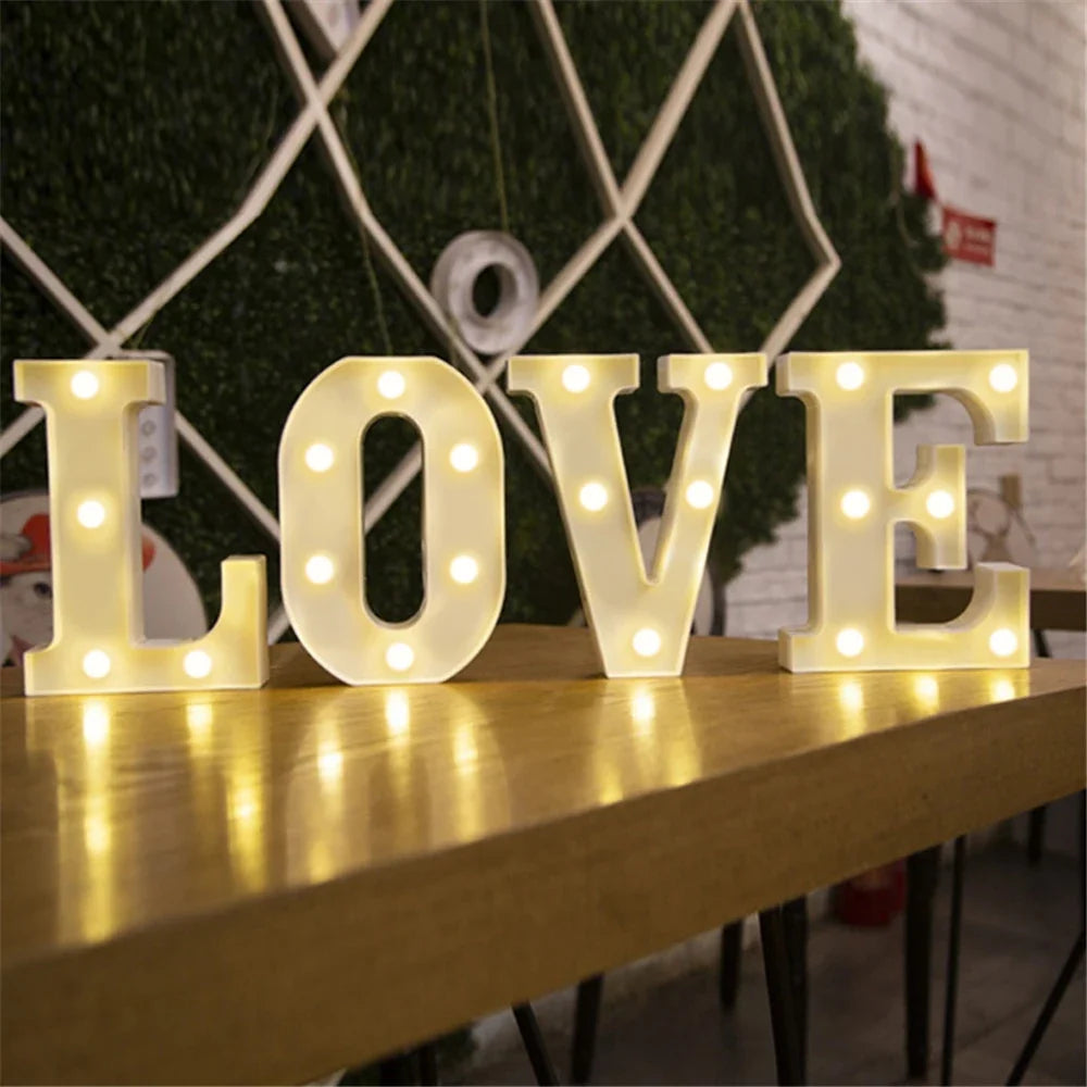 16cm Letter LED Night Light | Alphabet Luminous Decorative Lamp for Party