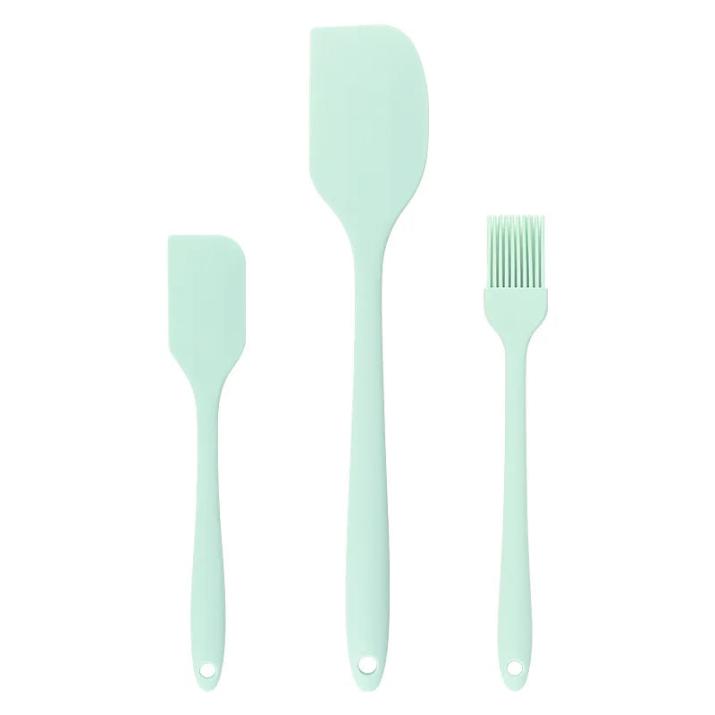 3-Piece Silicone Baking Spatula Set | All-in-One Kitchen Baking Tools