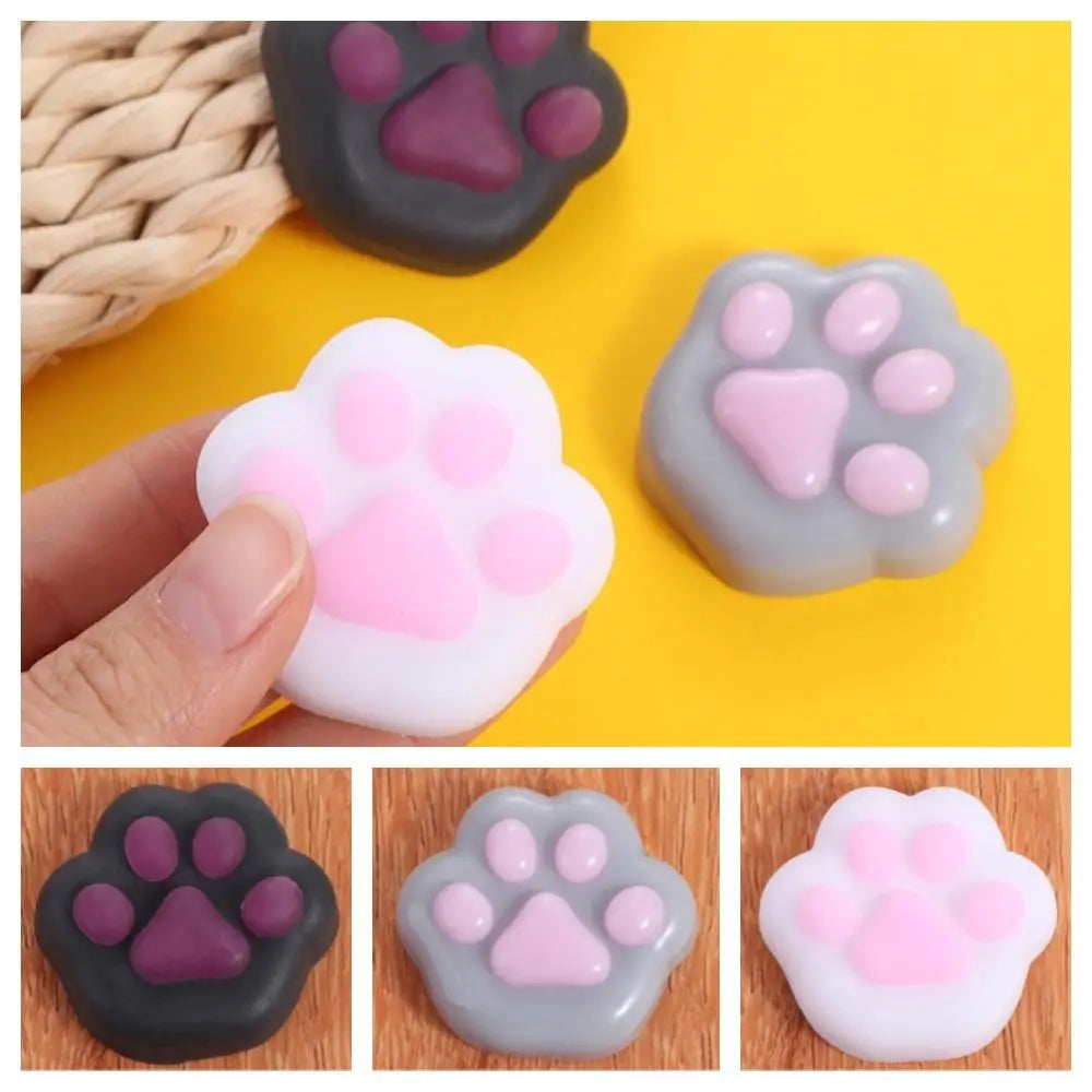 Mini Cat Paw Squeeze Toy | Silicone Pinch Decompression Toy