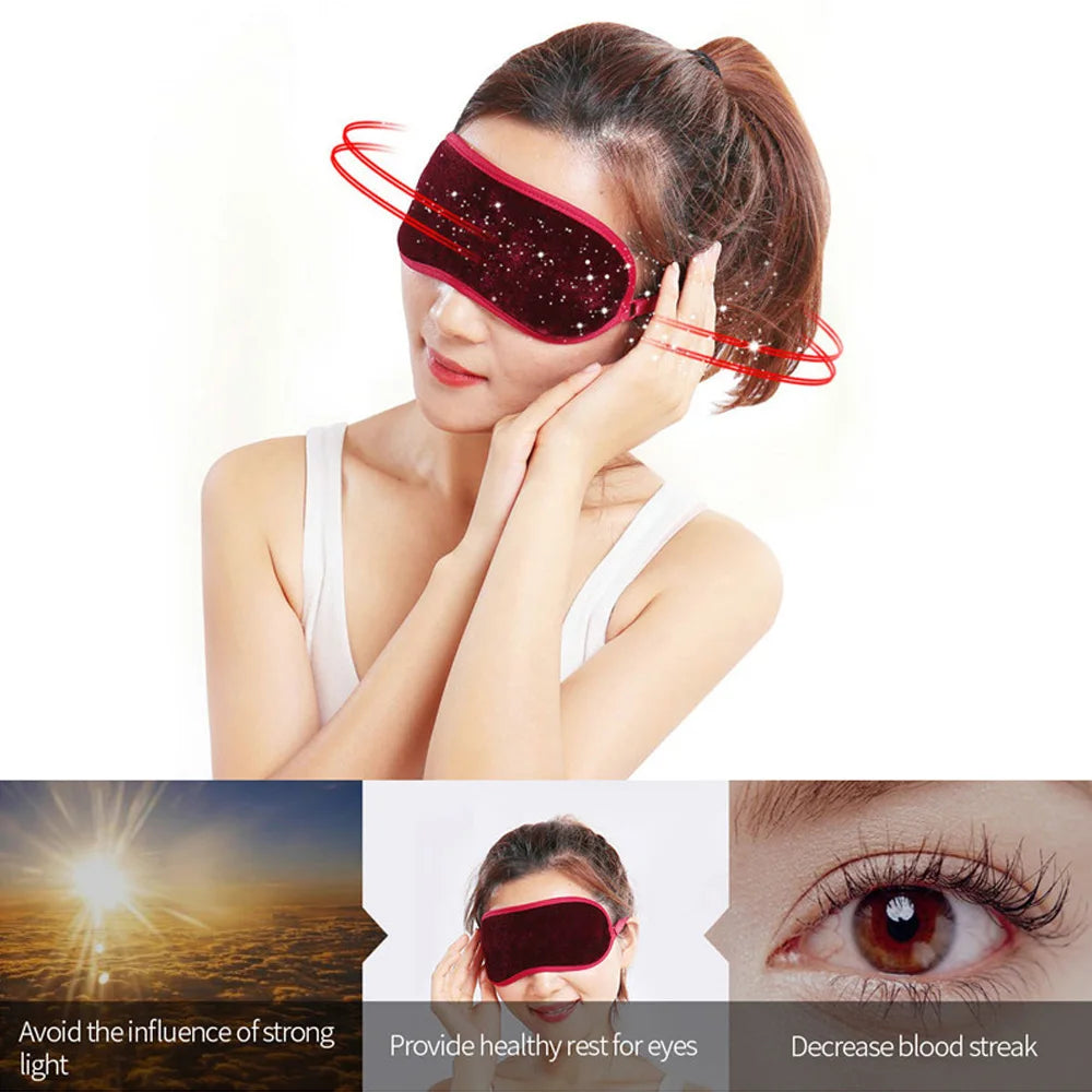 Tourmaline Magnetic Sleep Eye Mask | Far Infrared Eye Massager for Fatigue Relief