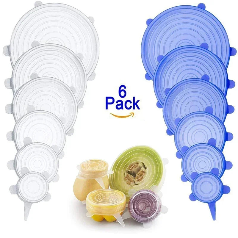 Silicone Stretch Lids | Reusable Food Covers for Bowls, Pots, and Containers