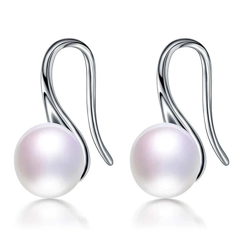 Dainashi Freshwater Pearl Earrings | 925 Sterling Silver Drop Earrings for Women