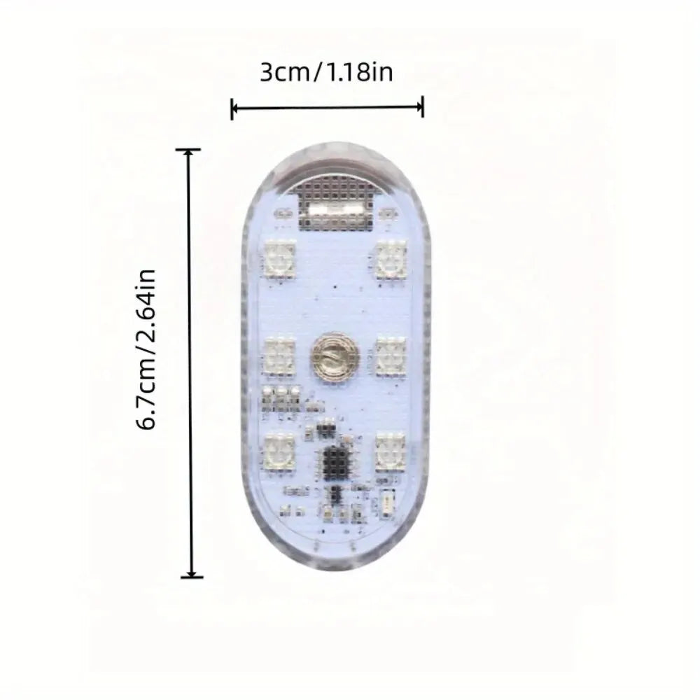 Wireless LED Car Interior Lights | USB Rechargeable Ceiling Lamp & Reading Light