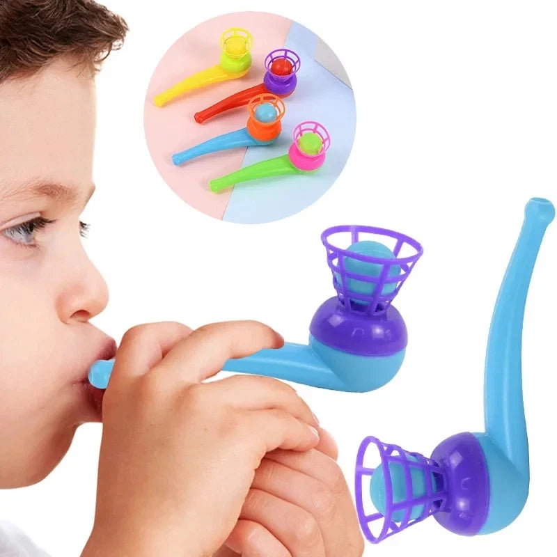 20PCS Suspended Blow Pipe Blow Ball Game | Children Balance Training Floating Ball Toy