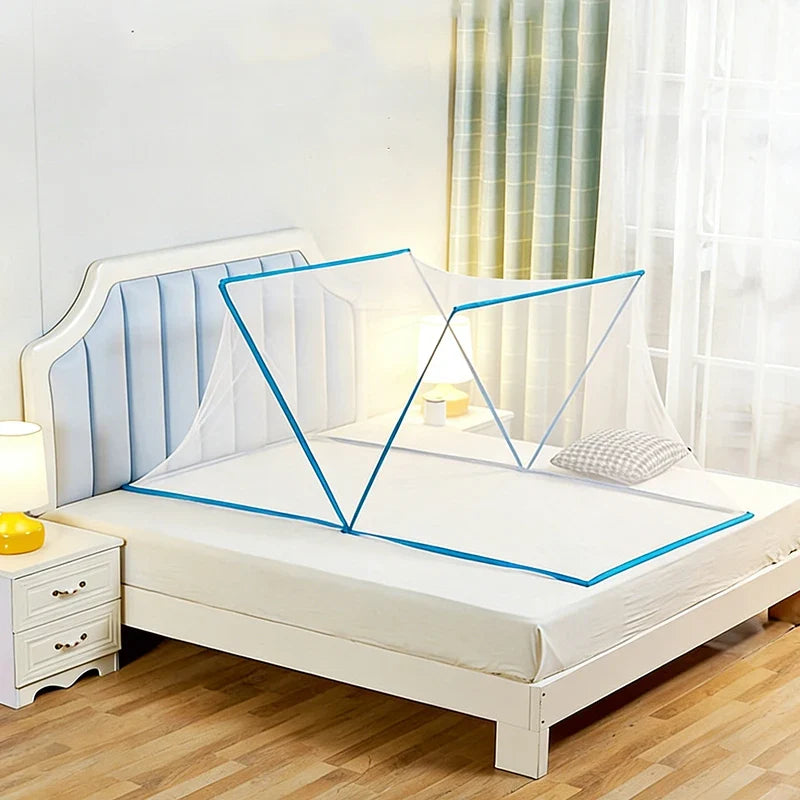 Foldable Mosquito Net for Bed | 3-Point Foldable Design with Good Ventilation