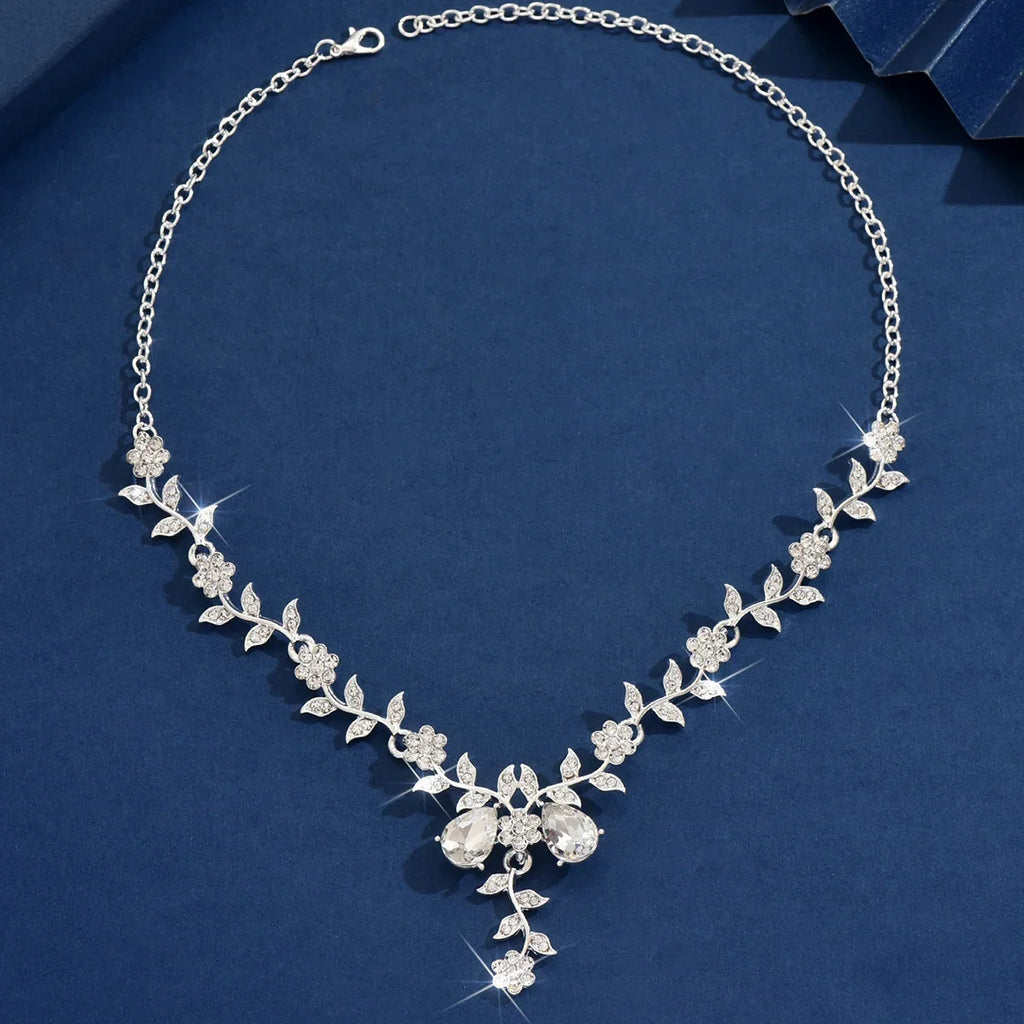 Water Drop Leaf Necklace | Women's Fashion Jewelry for Date and Party