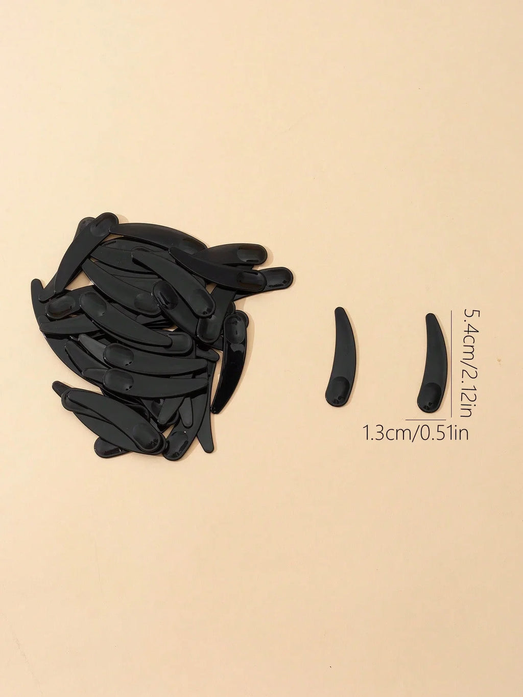 Plastic Face Cream Spoon Set | 50-Pack Crescent Spoons for Skincare