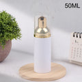 30/50/60ml White Gold Foamer Pump Bottle | Refillable Empty Foaming Soap Dispenser