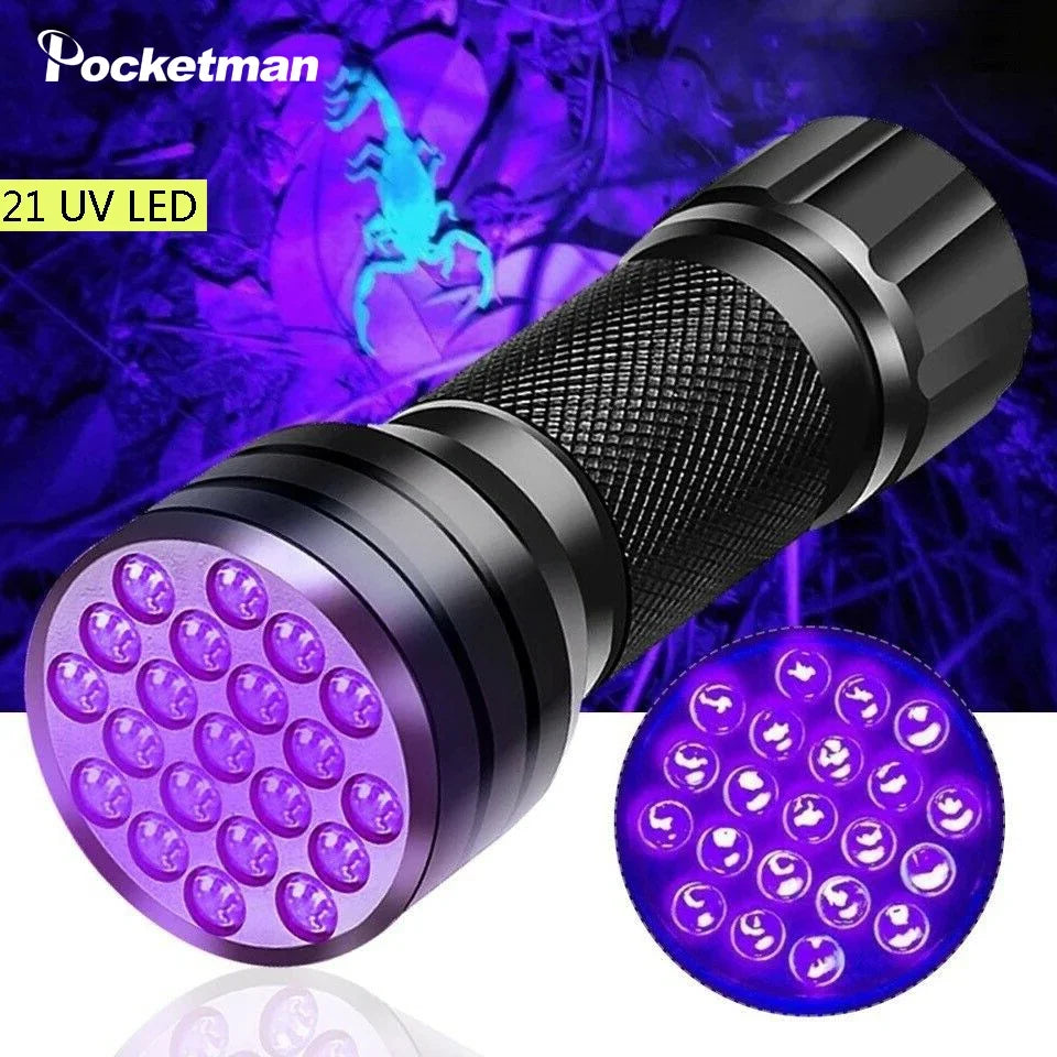 395nm UV Black Light Flashlight | Pet Urine Detector for Dog Stains and Bed Bugs