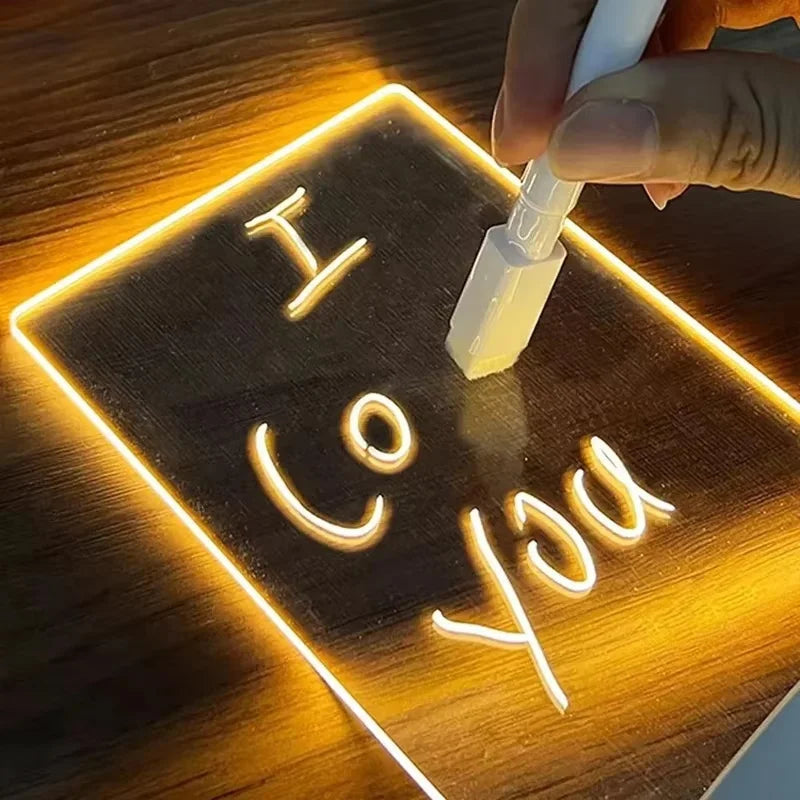 DIY Notepad LED Drawing Board | Glowing Acrylic Message Board with Pen