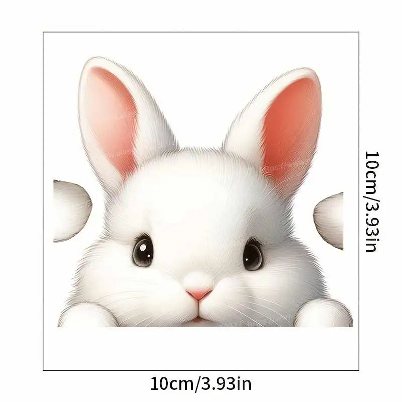 Cute Rabbit Light Switch Phone Wall Stickers | DIY Cartoon Animal PVC Decals