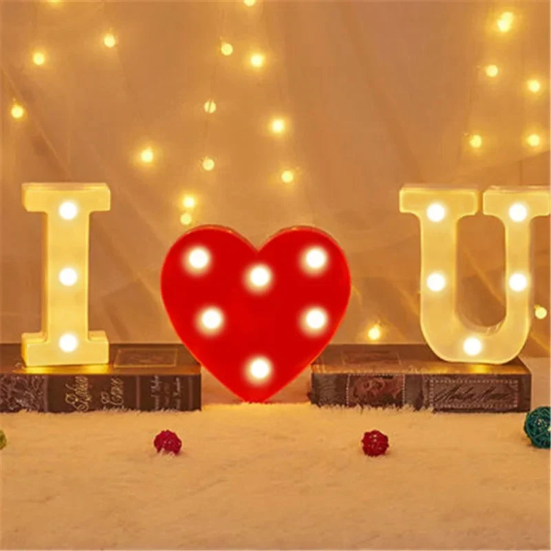 16cm Letter LED Night Light | Alphabet Luminous Decorative Lamp for Party