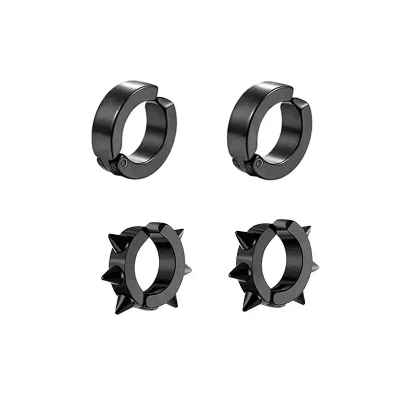 Clip-On Earrings Stainless Steel Round Ear Clip | No Piercing Fashion Jewelry